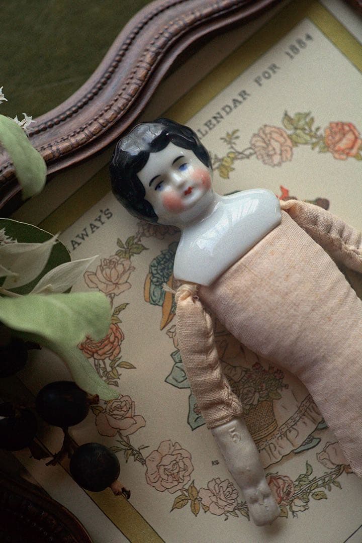 アンティーク チャイナヘッドドール ビスクドール ブロカント ドールハウス