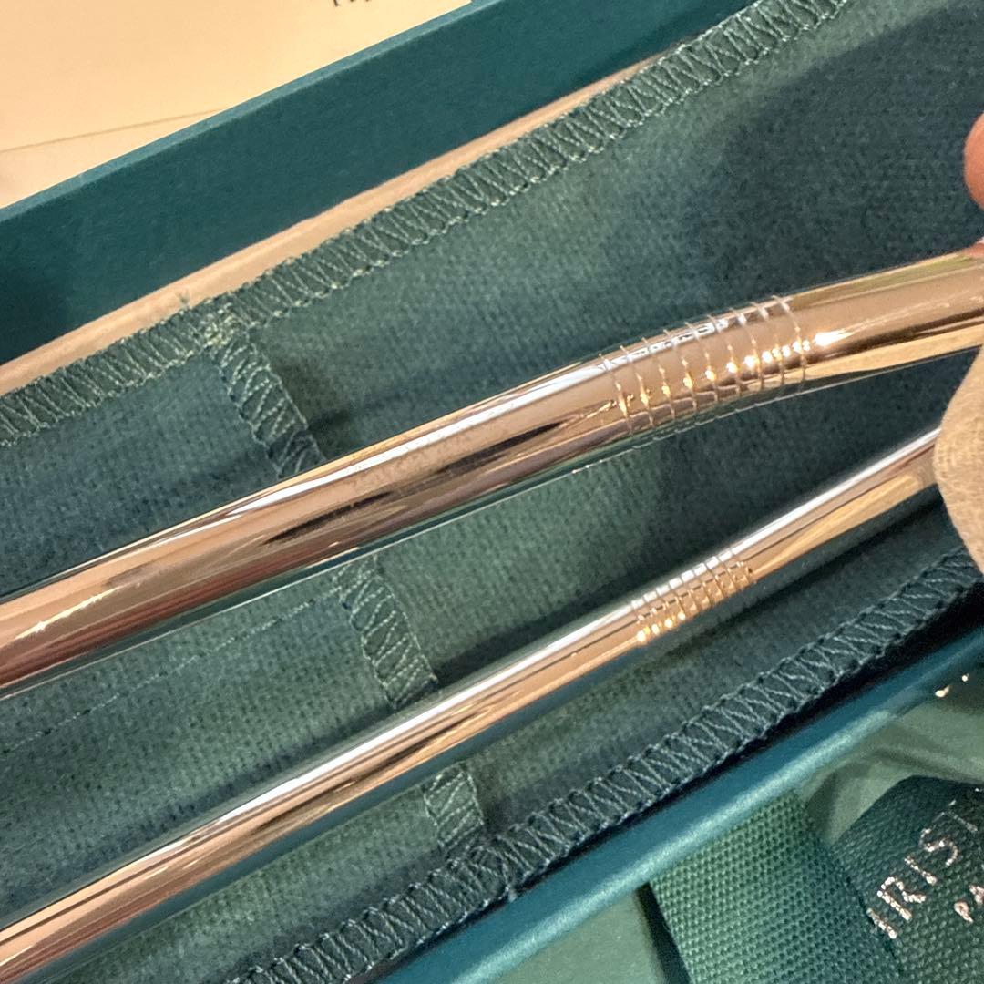 christofle 銀 ストロー ペア