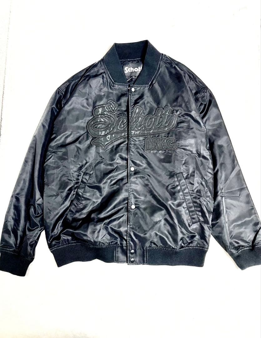 新品schott ショット 22SS バーシティジャケット スタジャンブラック