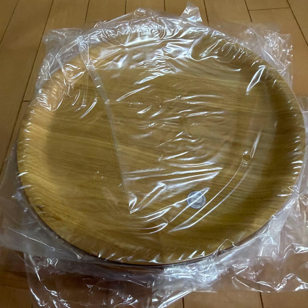 キントー　木製プレート 直径33cm 6枚セット　ラウンドトレー M