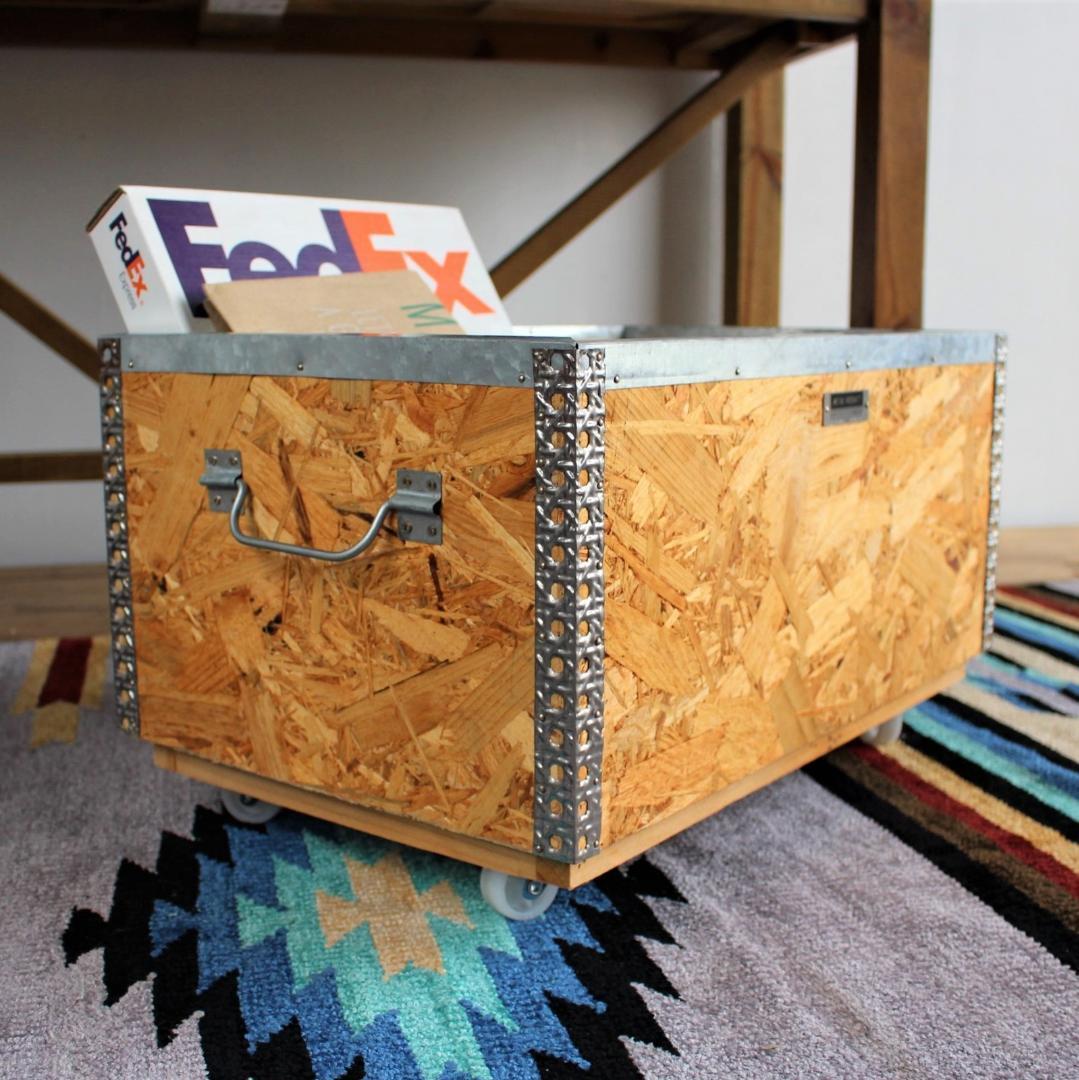 ファクトリー ウッドボックス コンテナ 木箱 ワイン箱 りんご箱 収納ボックス