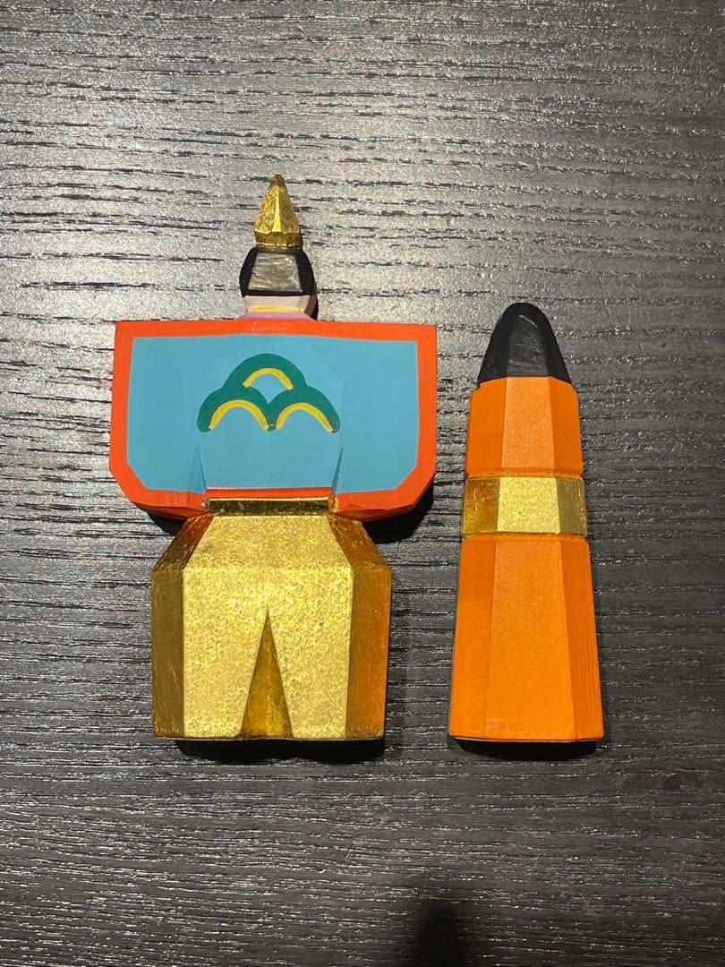 奈良 一刀彫り 雛人形 神泉作 立ち雛