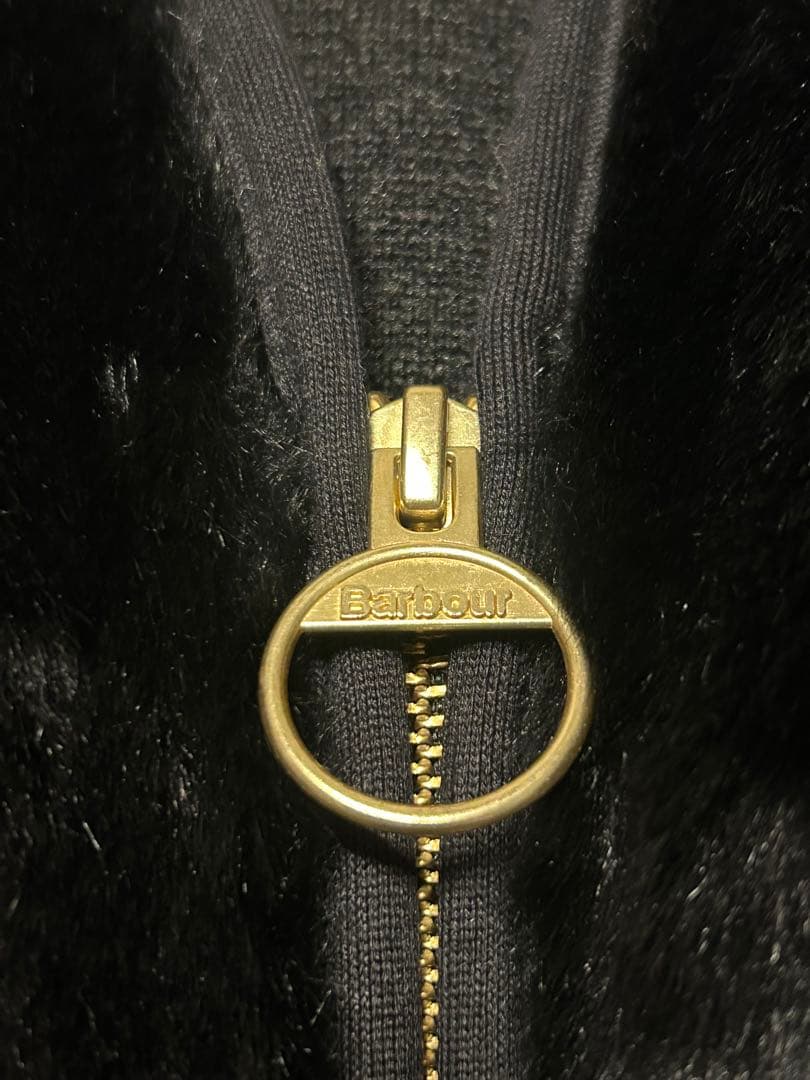 【美品】Barbour ファーライナー ベスト ブラック 40 バブアー