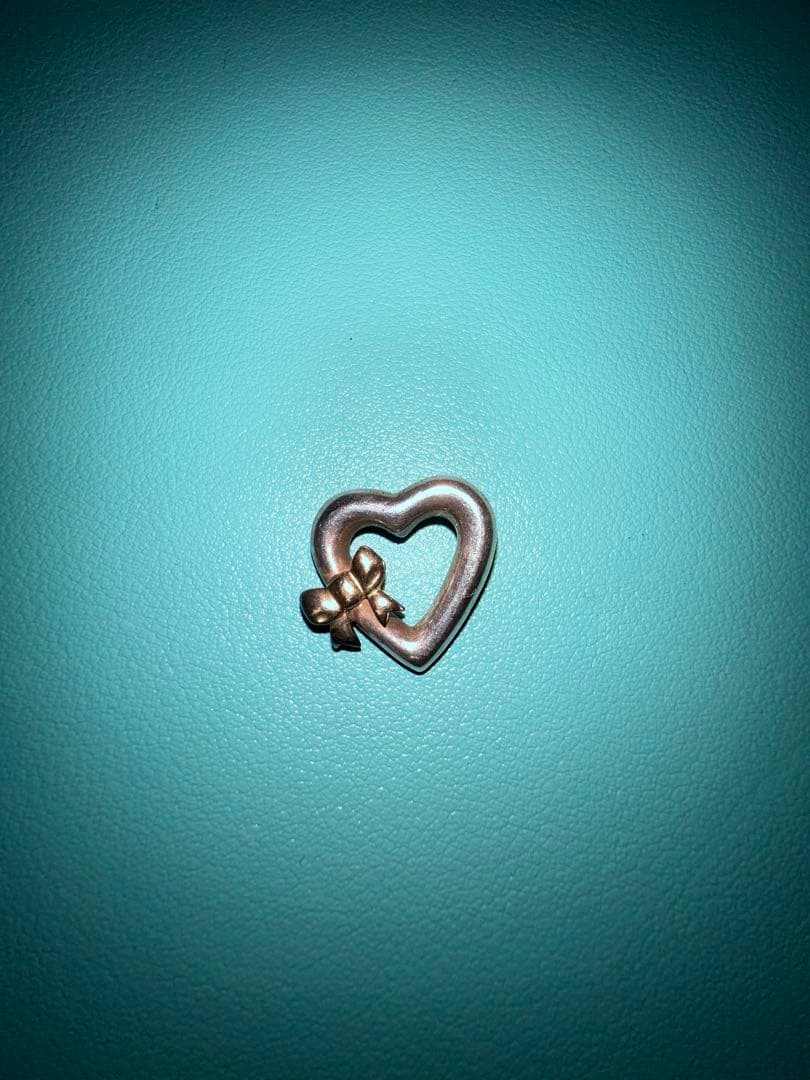TIFFANY ネックレス（チェーンなし） オープンハート×リボン 1990