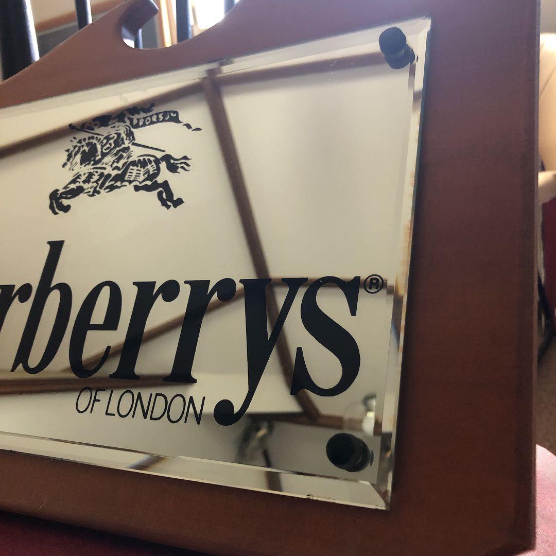 非売品 バーバリー ミラー 鏡 壁掛け パブミラー