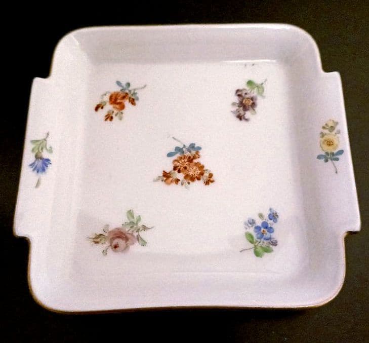 【Meissen/マイセン】ベーシックフラワースクエアトレイ 角皿 ヴィンテージ