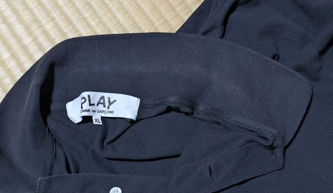 XL　PLAY COMME des GARÇONS ブラック ポロシャツ XL